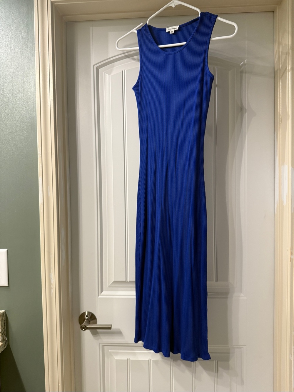 Sugarlips Sleeveless Ribbed Maxi Dress - Royal Blue